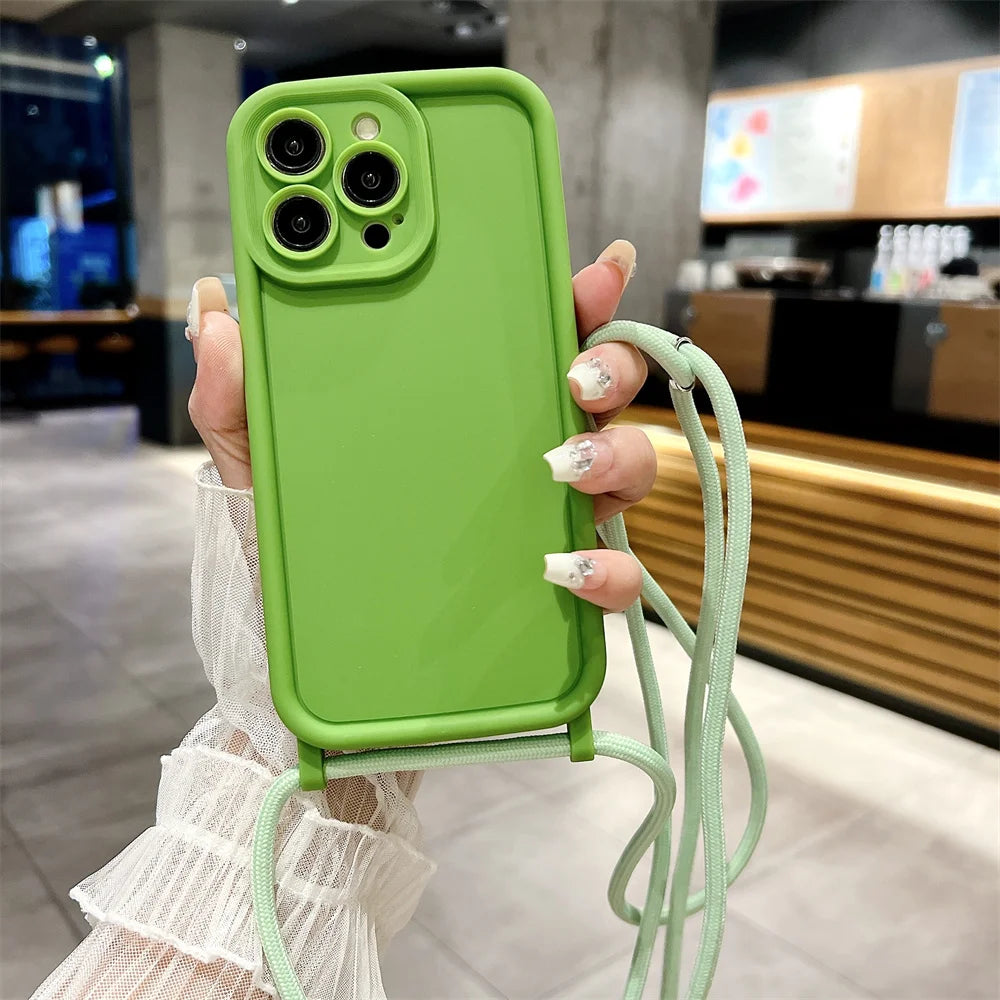 Coque iPhone avec cordon ajustable