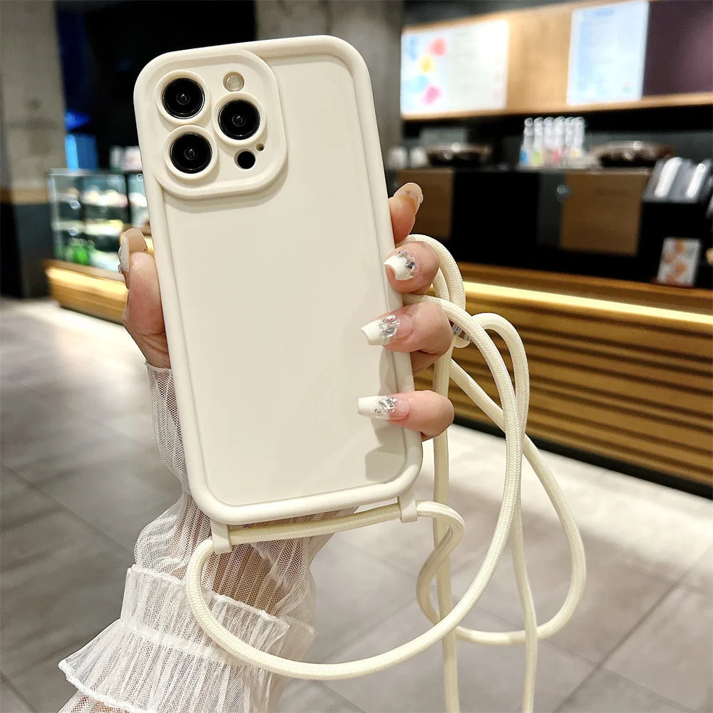 Coque iPhone avec cordon ajustable