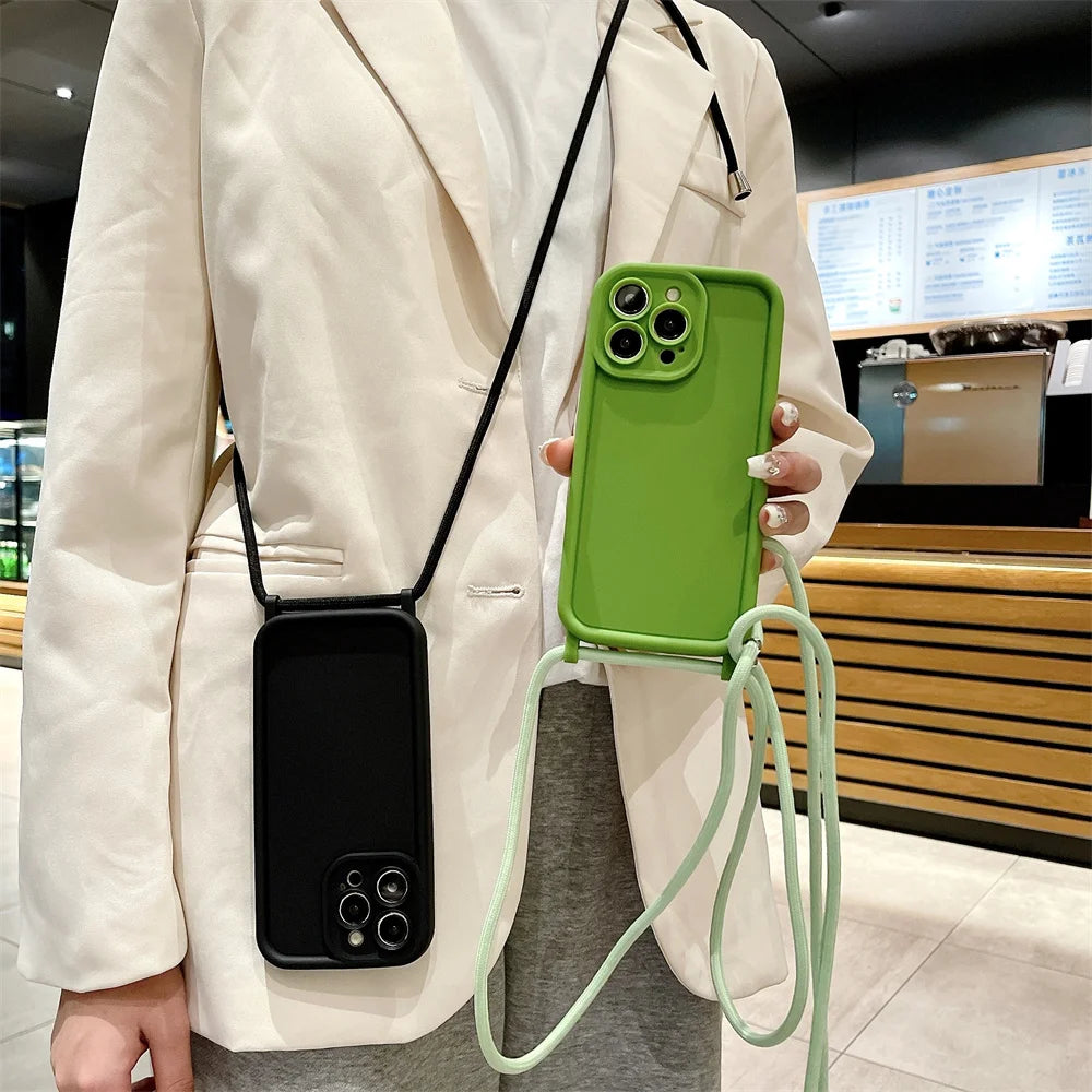 Coque iPhone avec cordon ajustable
