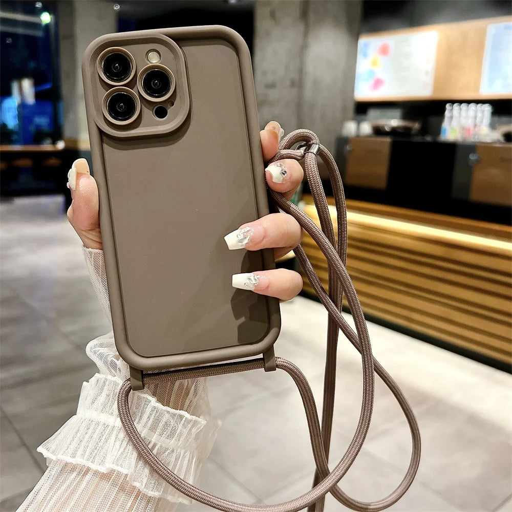 Coque iPhone avec cordon ajustable