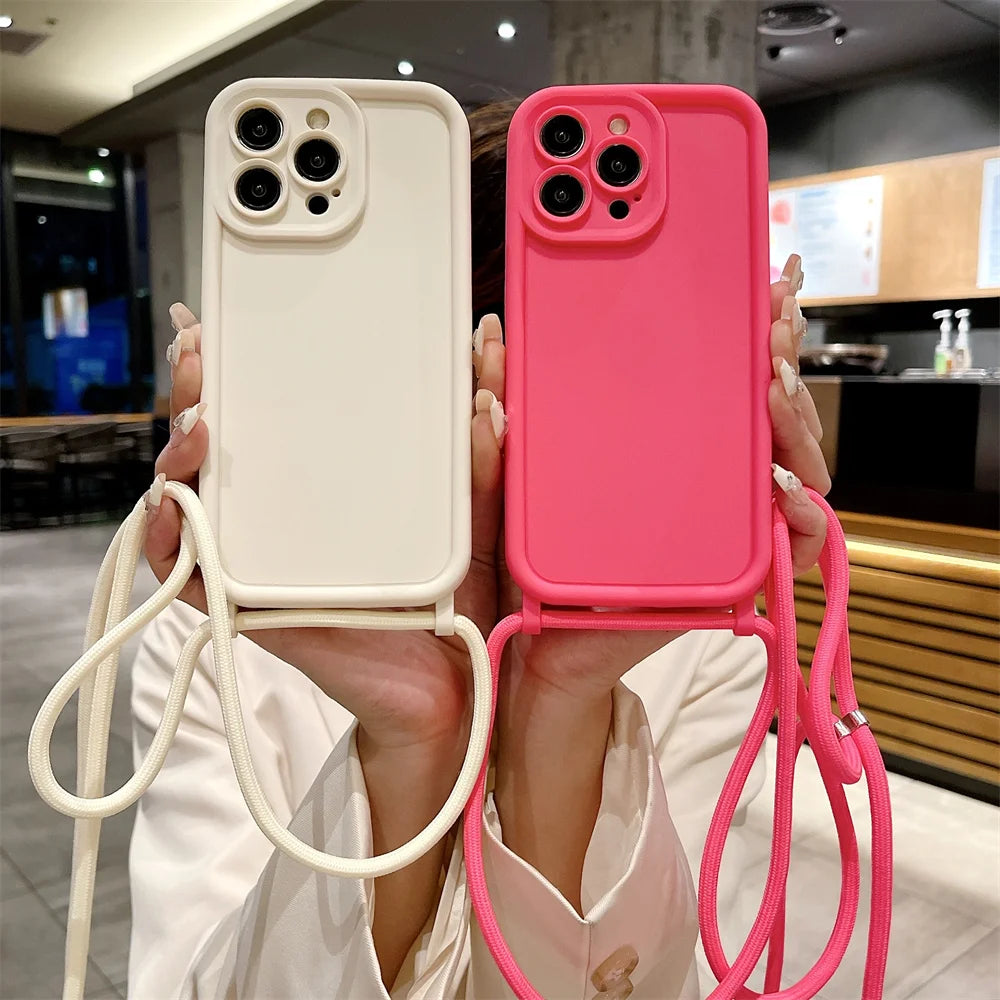 Coque iPhone avec cordon ajustable