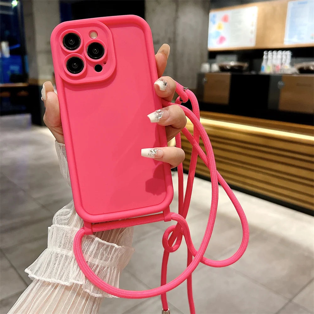 Coque iPhone avec cordon ajustable